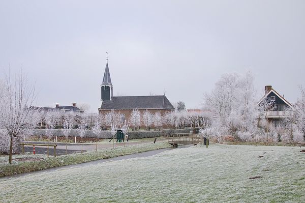 Gaastmeer, kerk, sneeuw