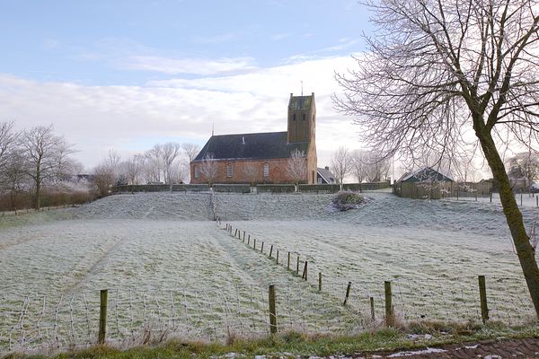 Lichtaard, winter, kerk